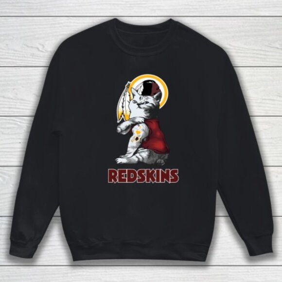 NFL Football My Cat Loves Washington Redskins Sweatshirt Fan Gift Apparel 159 - Picture 1 of 5